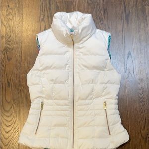 Lily Pulitzer White Puffy Vest